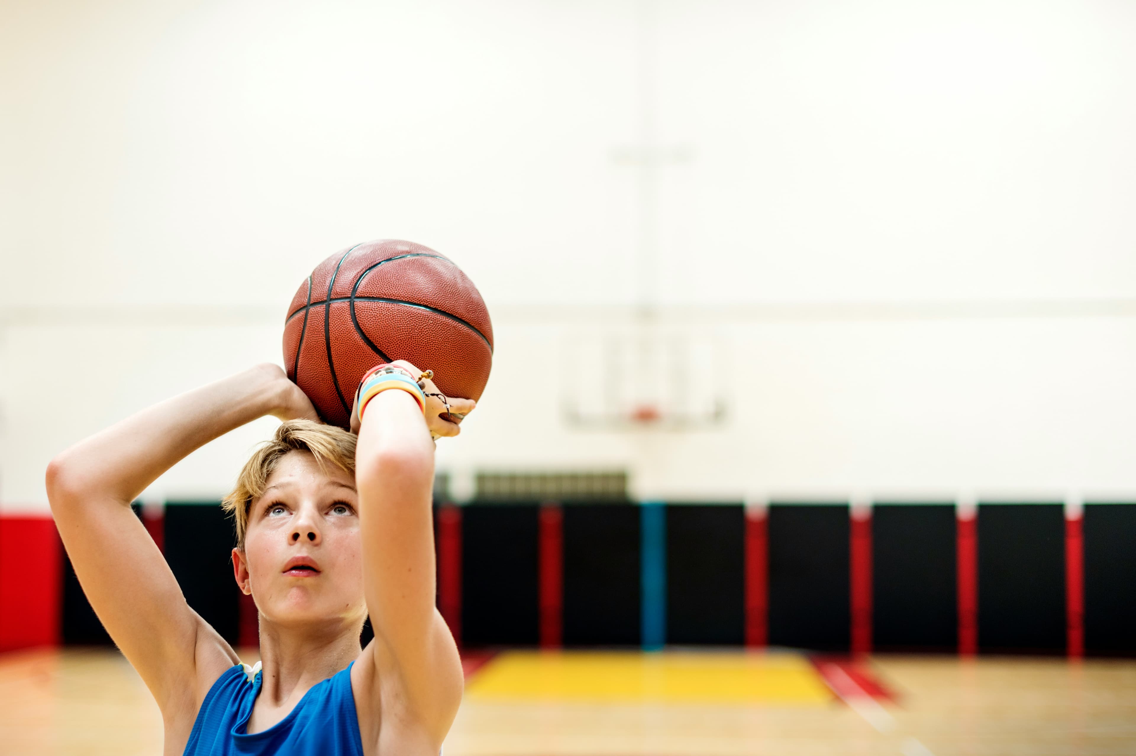 Young basketball players practicing shooting in the Fraser Valley