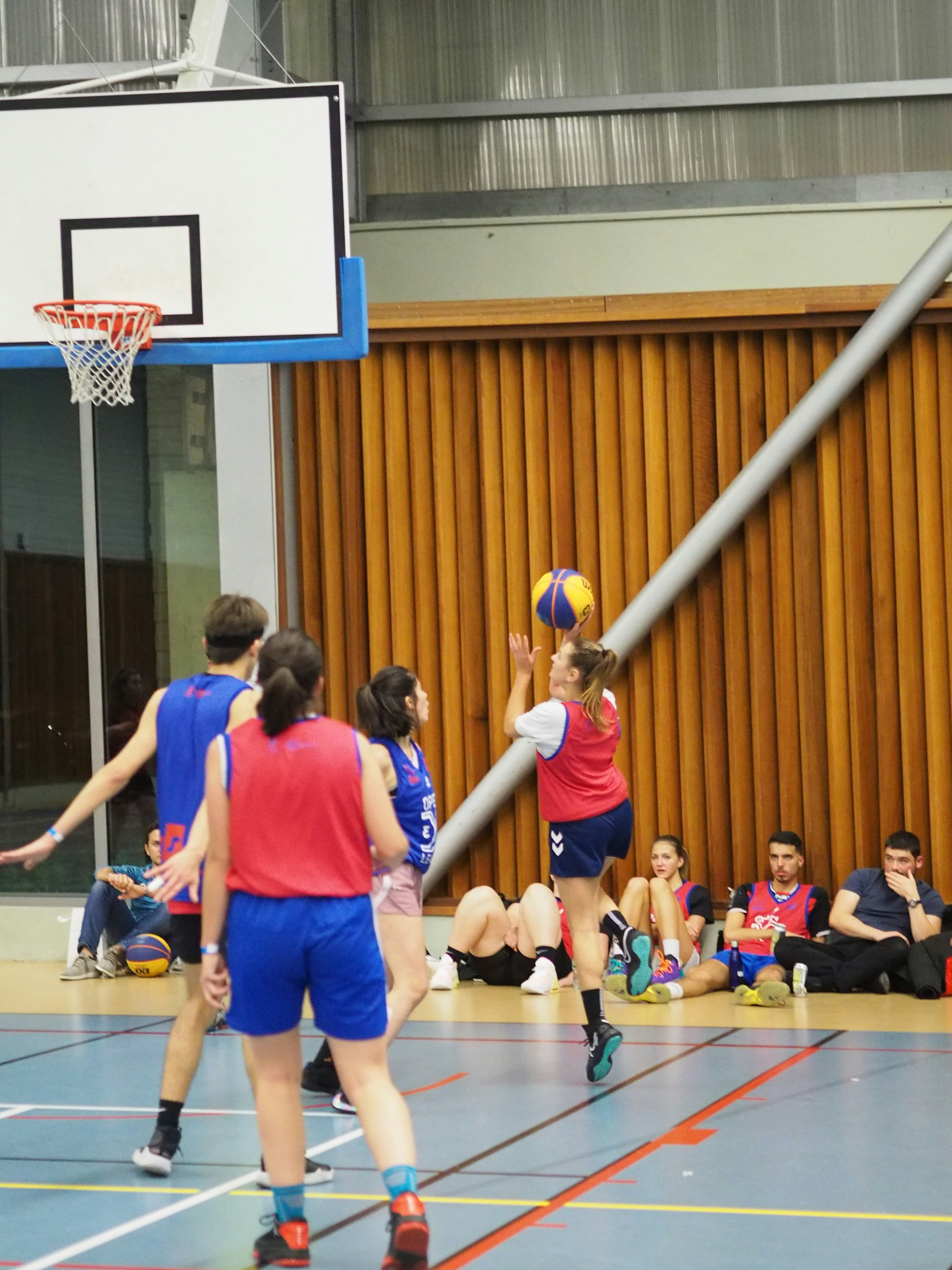 Beginner athletes learning basketball skills in the Fraser Valley